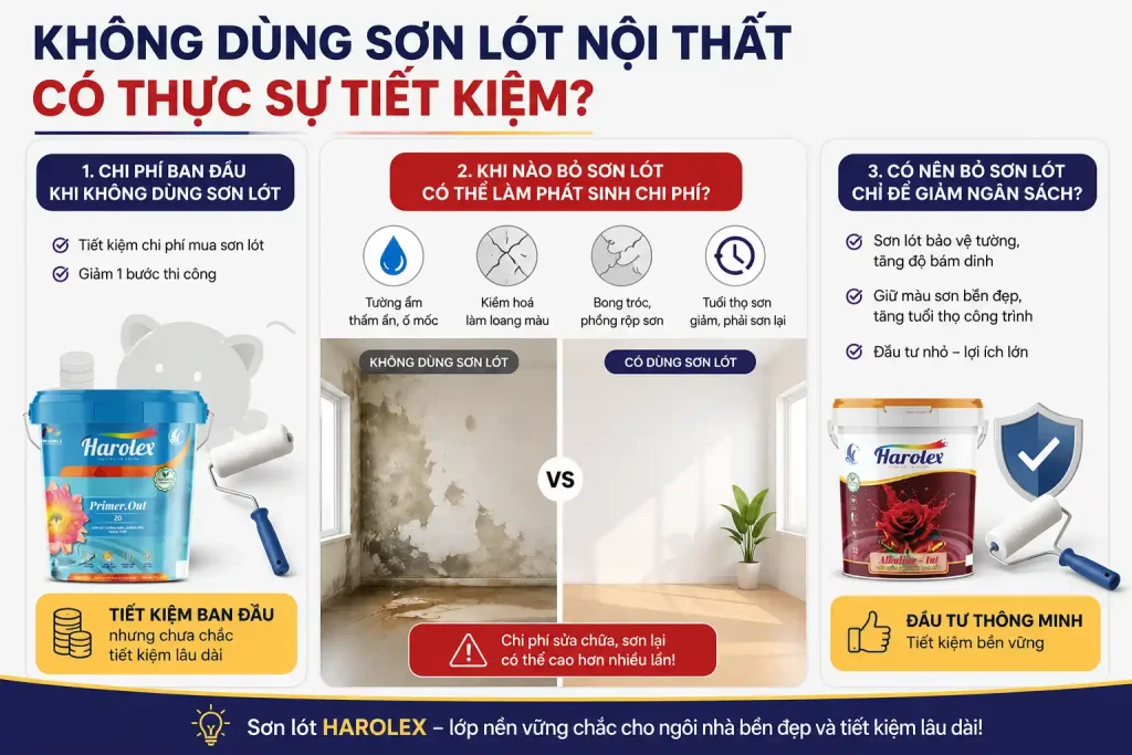  Không dùng sơn lót nội thất có thực sự tiết kiệm?
