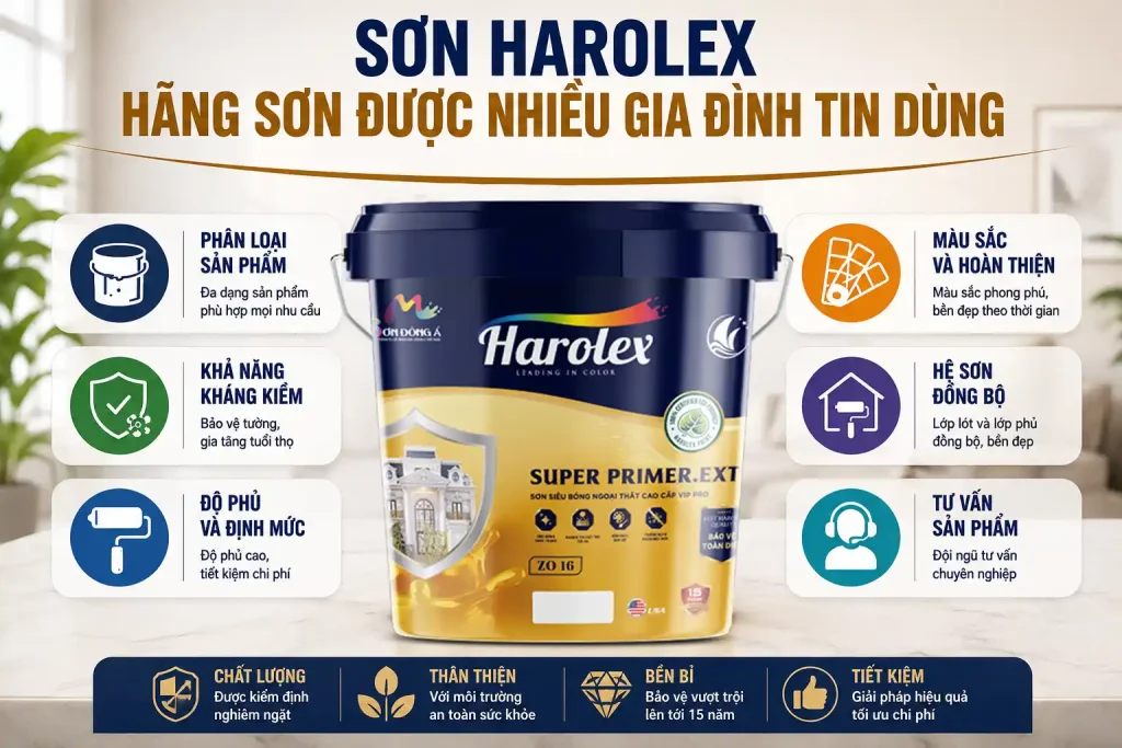 Sơn HAROLEX - Hãng sơn được nhiều gia đình tin dùng