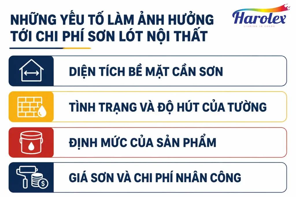 Những yếu tố làm ảnh hưởng tới chi phí sơn lót nội thất