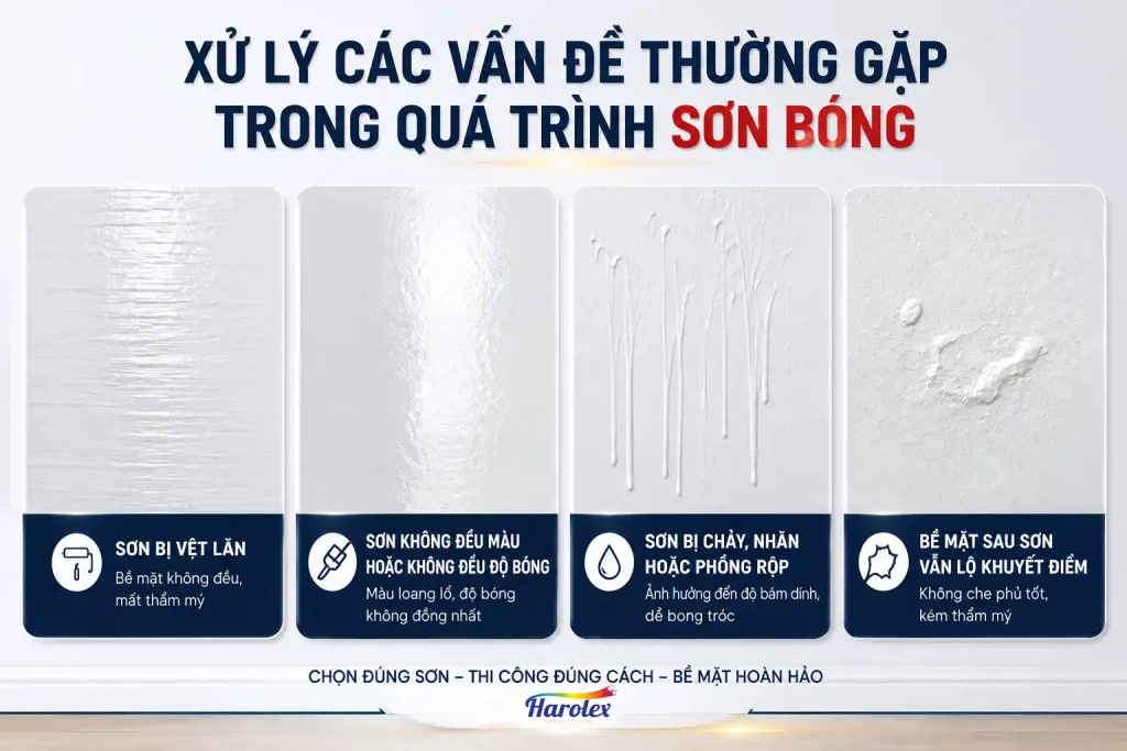Xử lý các vấn đề thường gặp trong quá trình sơn bóng